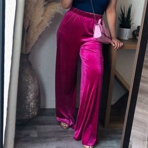 Velvet wide leg pants💖